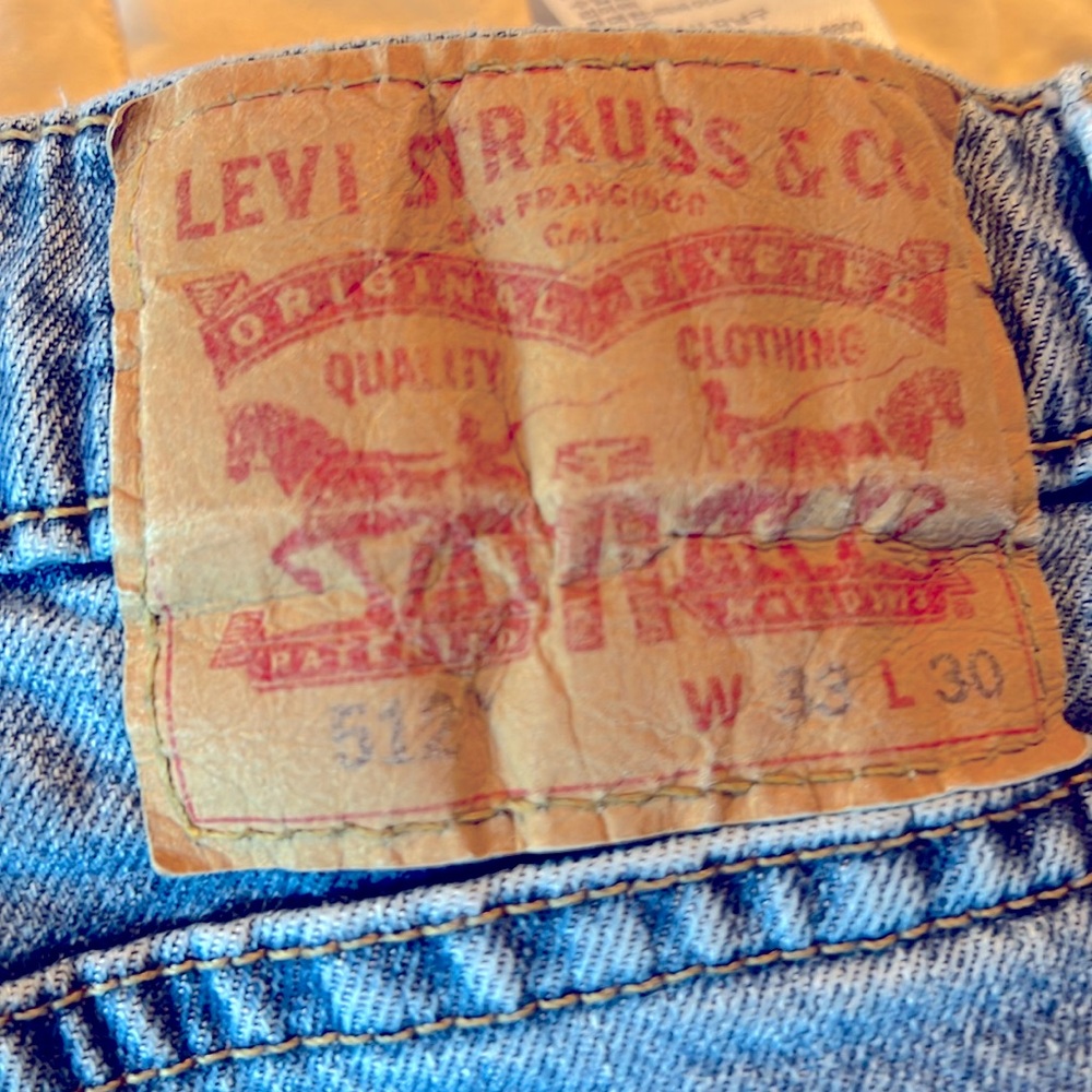 Men’s Levi’s white blue with whispering – cut 512 – waist 33 x 30 length